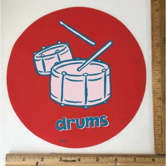 Cranium Hullabaloo Children Game Red Drums Round Circle Foot Mat Floor Pad 2004 - Picture 3 of 3